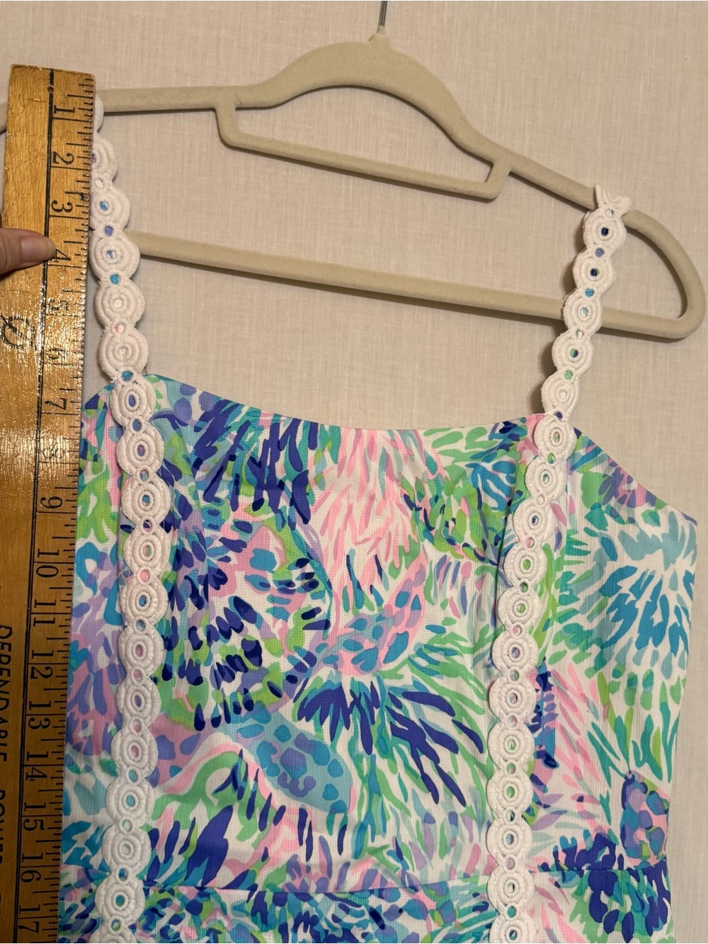 Lilly Pulitzer Jesse Romper Dress Size 8 Shell Of A Party Scallop Lace NWT - Picture 13 of 14